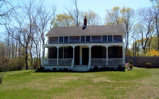 A house with a large porch